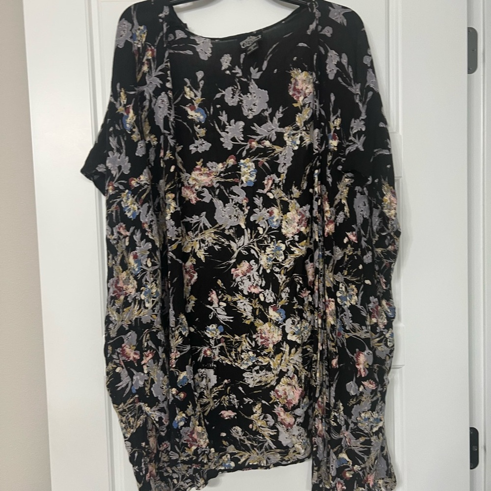 Angie Pink Tan Asymmetrical cardigan